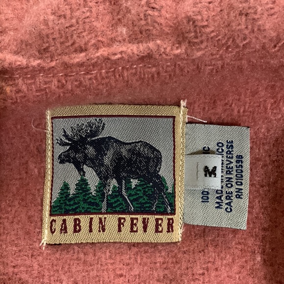 Cabin Fever Pink Cozy Jacket with Hummingbird Applique Size M - Picture 3 of 5